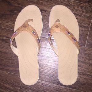 Sperry leather sandals.